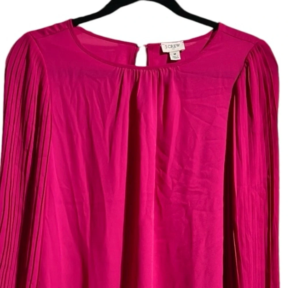 J. Crew Pleated Balloon Sleeve Blouse